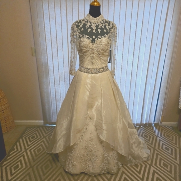 Stephen Yearick Ivory Lace Wedding Dress - Picture 2 of 9